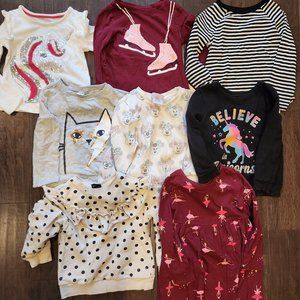 Toddler Girl Long Sleeve Tops Lot Size 3T (black and white combo)